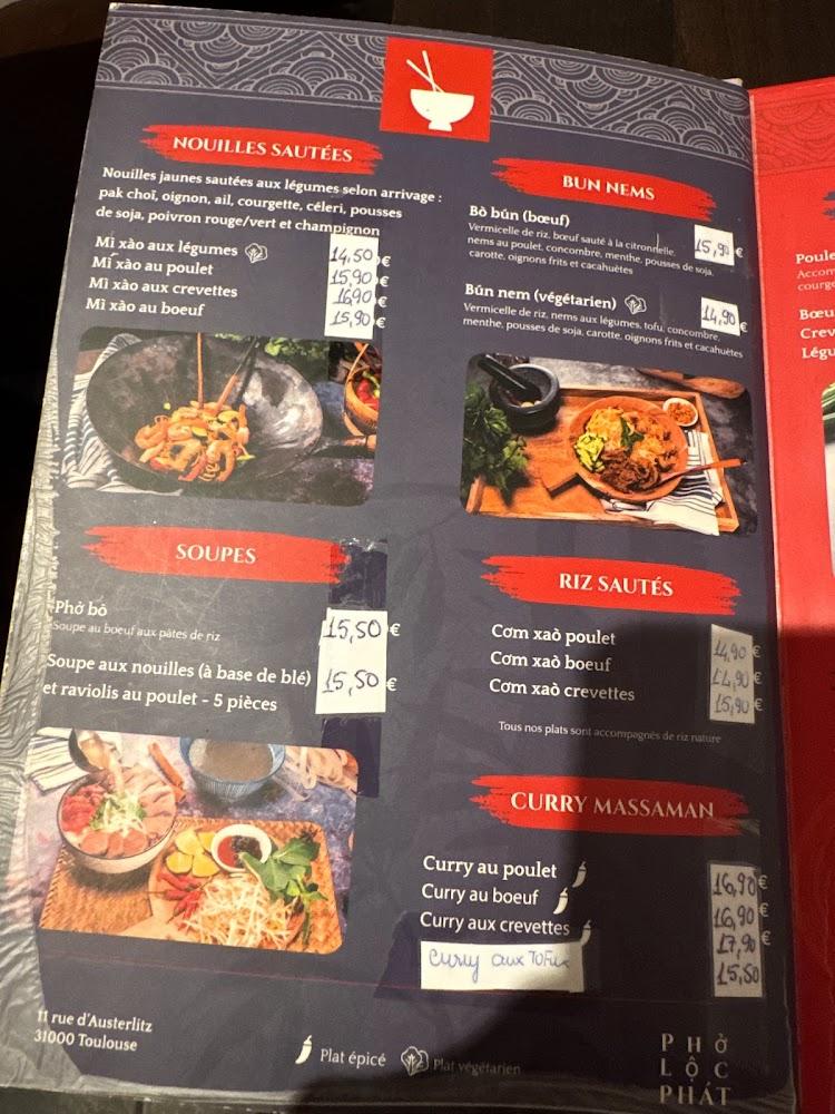 Pho loc phat - Menu Image 1